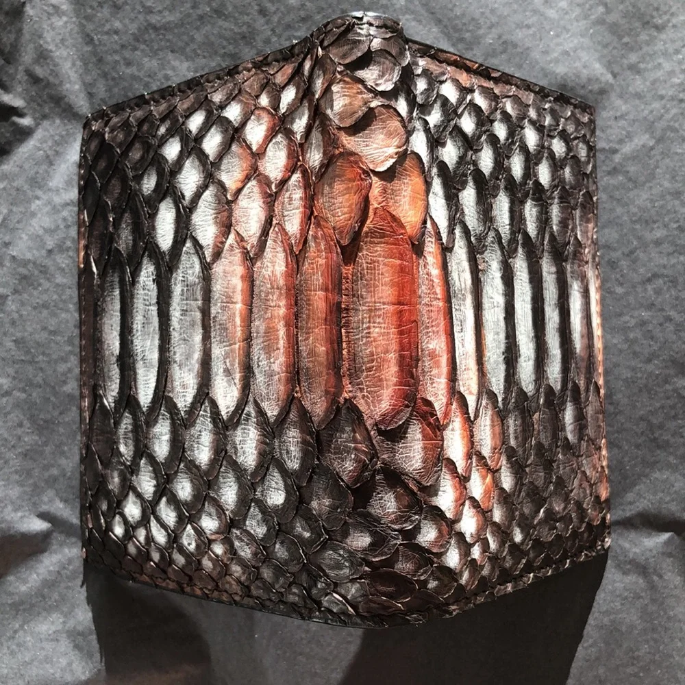 Men Snake Leather Two fold Wallet NWB